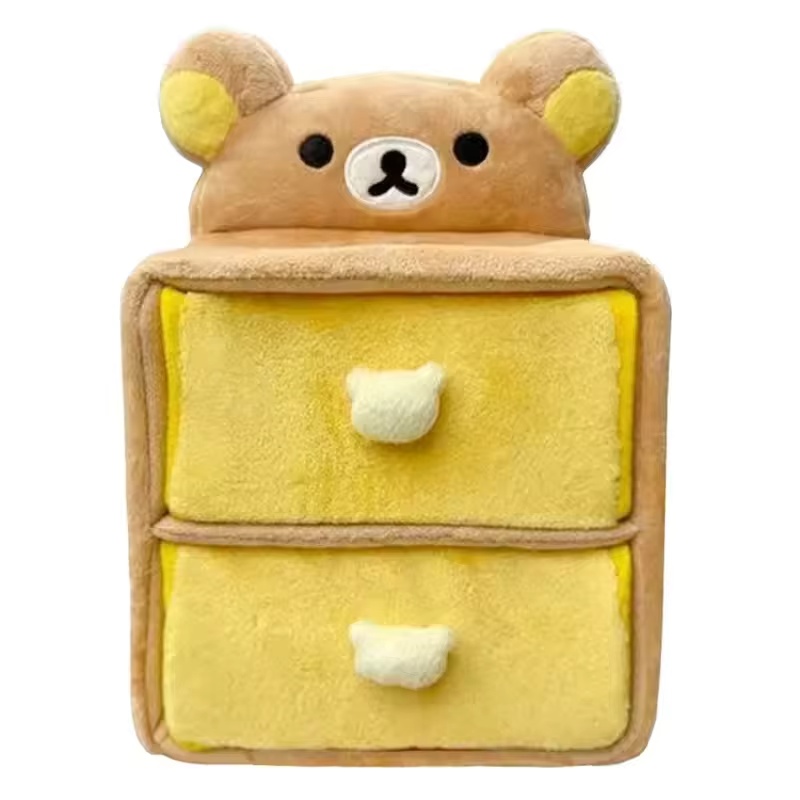 Fun Cartoon Relaxed Bear Storage Box, Desk Organizer, Girlfriend Gift, Compartment Drawer
