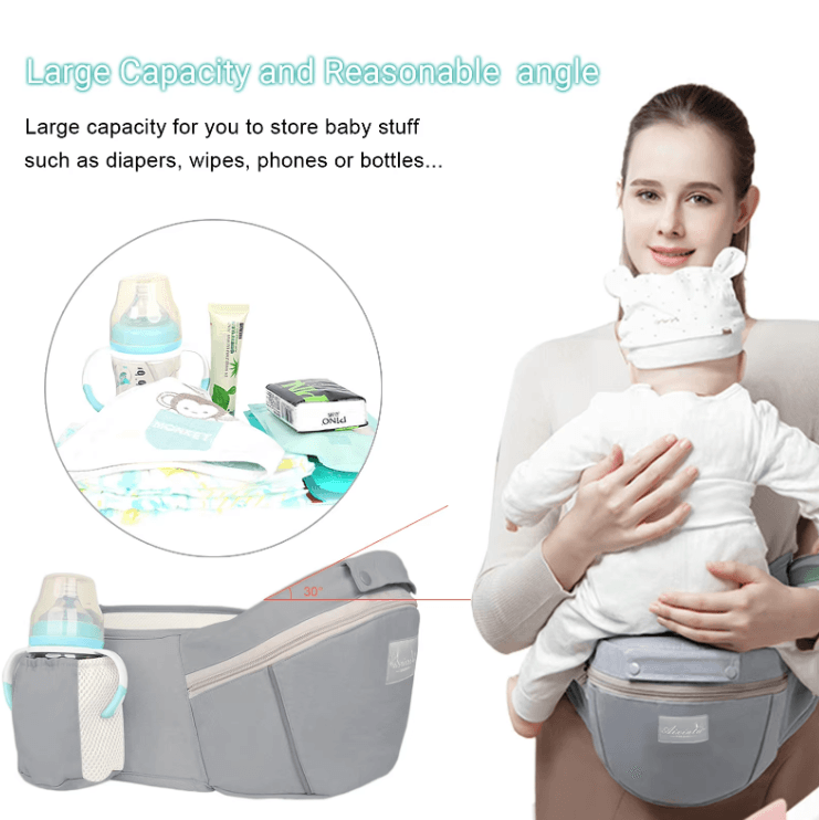 Ergonomic Hipseat Baby Carrier Backpack – Front Facing Kangaroo Sling for Travel
