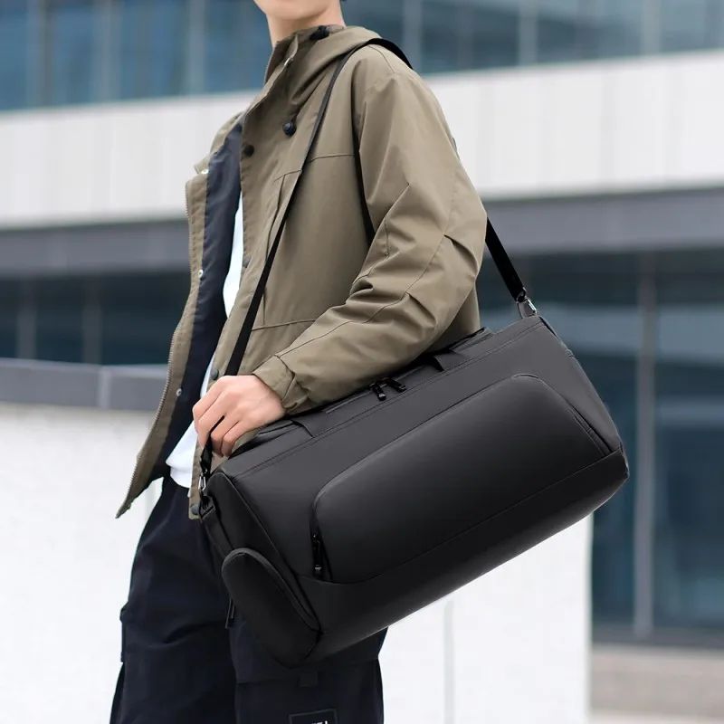 Large Capacity Gym Travel Duffel Bag with Shoe Compartment