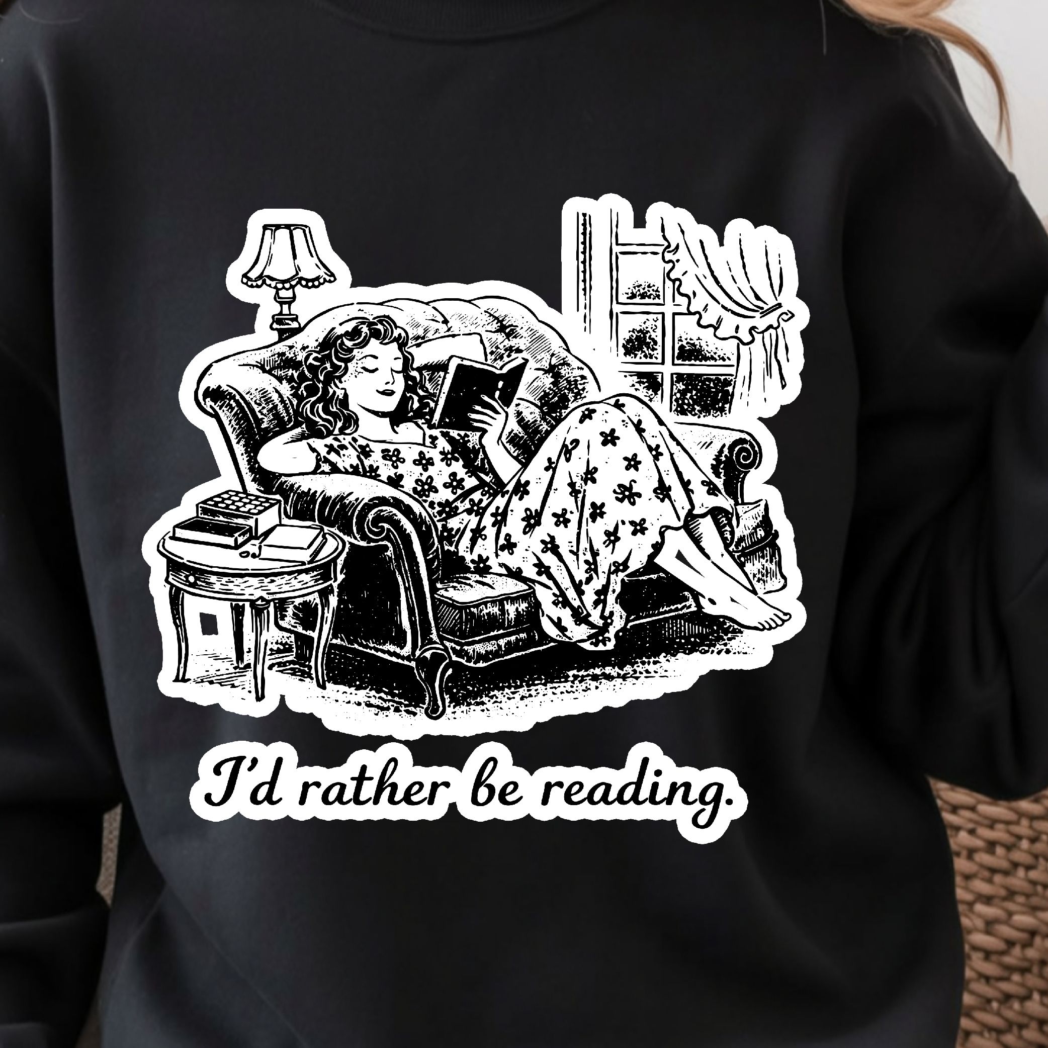 I'd Rather Be Reading Shirt, Book Lover T-Shirt, Funny Reading Tee