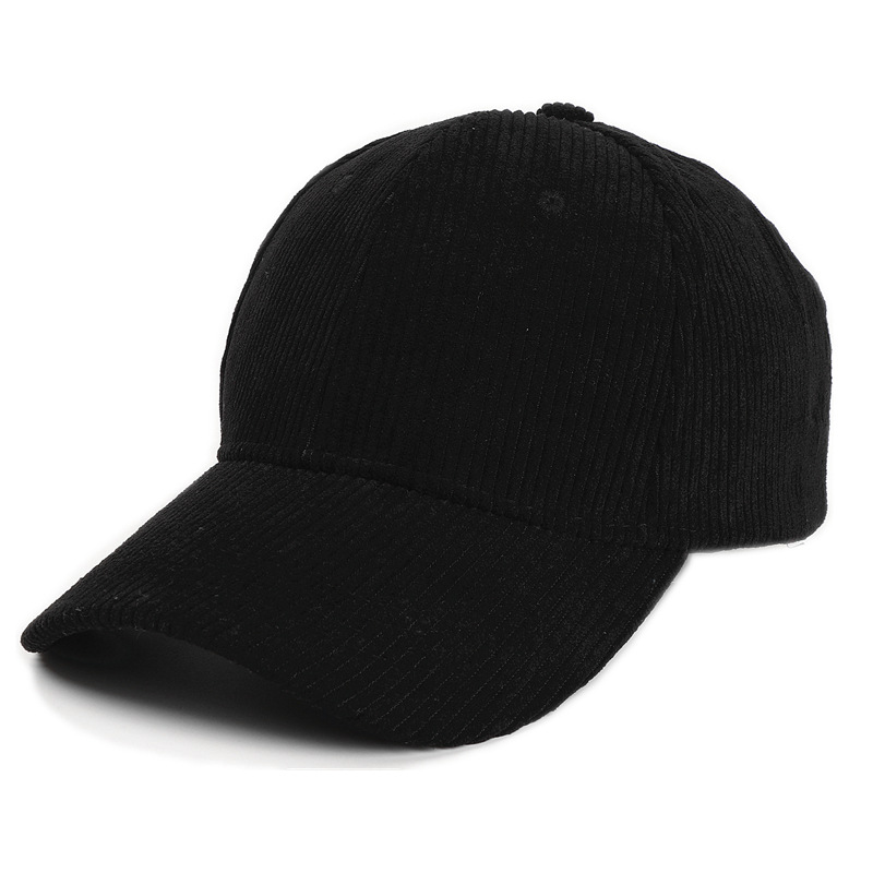 Corduroy Baseball Cap for Men & Women. Vintage Cotton Solid Color Sunhat, Sport Snapback Caps for Autumn & Winter
