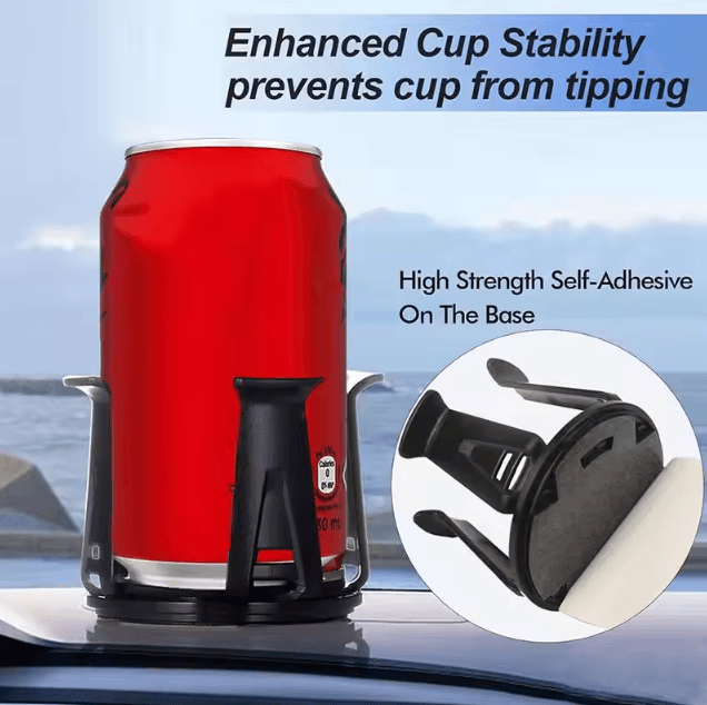 Universal Adhesive Car Beverage Holder Multifunction Car Cup Bottle Holder Rack for Vehicle Interior Accessories