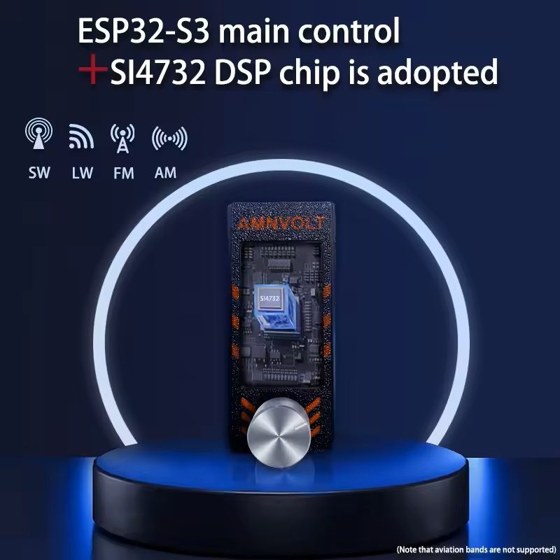 Mini Full Band DSP Radio Receiver with IPS Display and LSB USB Tuning