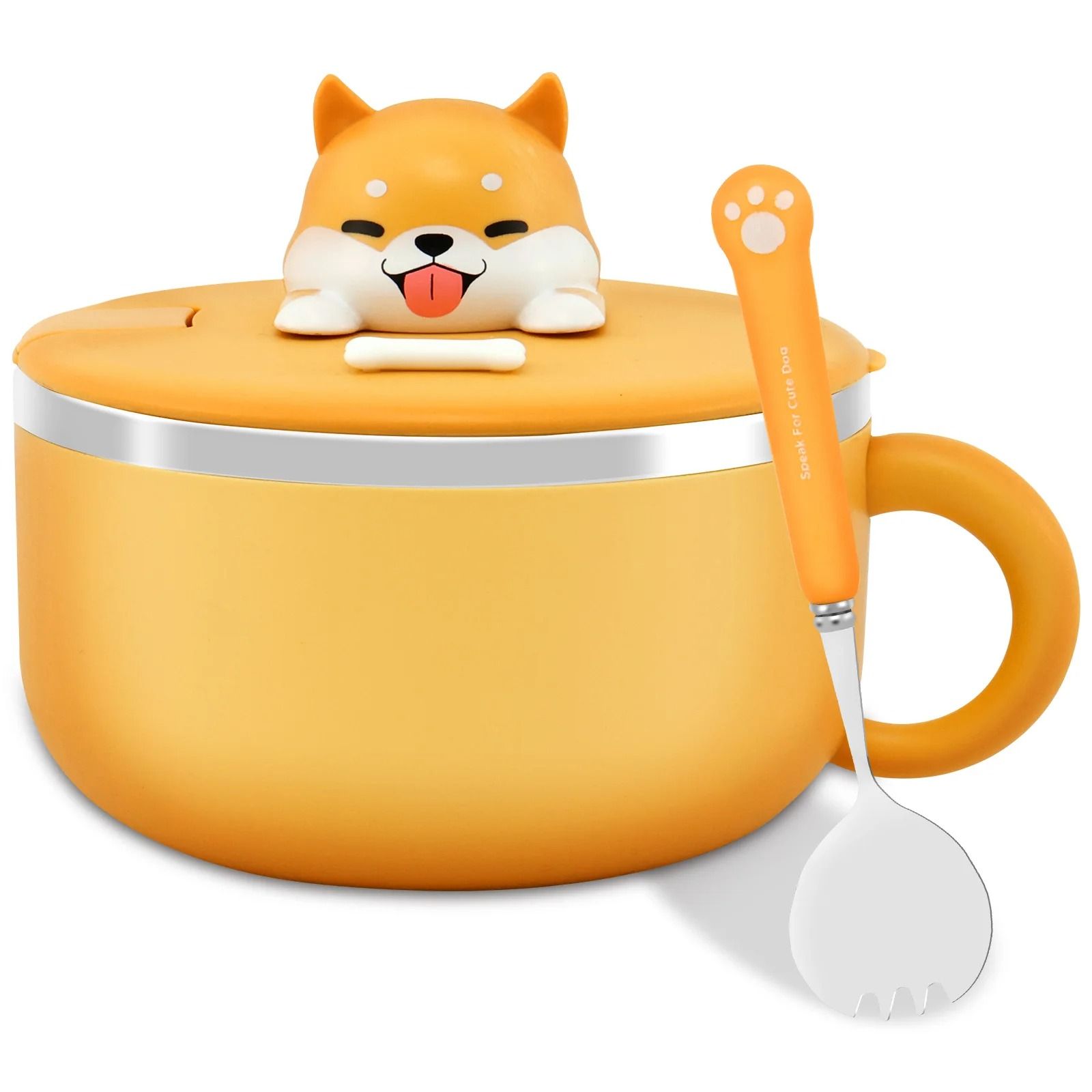 1200ml Insulated Stainless Steel Ramen Bowl with Lid