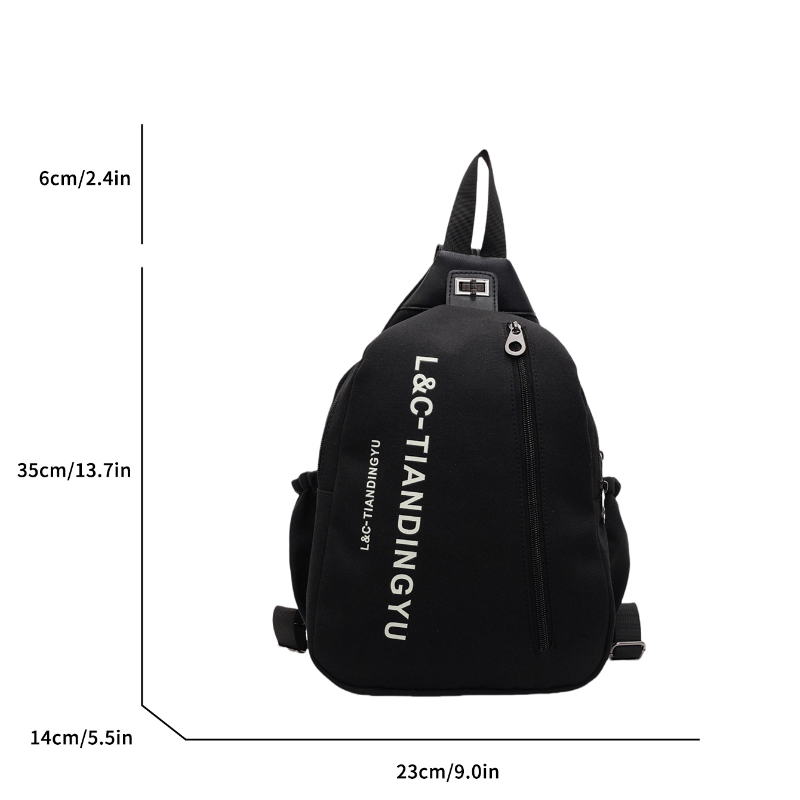 Womens Anti Theft Crossbody Sling Bag Lightweight Multi Pocket Travel Chest Backpack