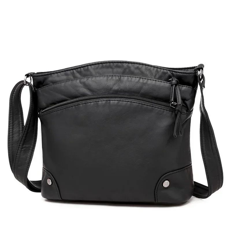 Everly Classic Women Crossbody Bag – Retro Soft Leather Shoulder Bag with Large Capacity & Multi Compartments