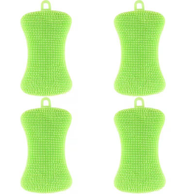 Silicone Kitchen Scrubber Brush – Gentle & Effective Pot Pan Cleaner