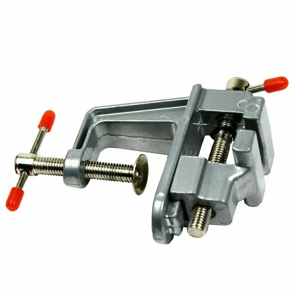 Miniature Vise, Small Jewelers Tool, Clamp On Bench Vice for Hobbyists Aluminum