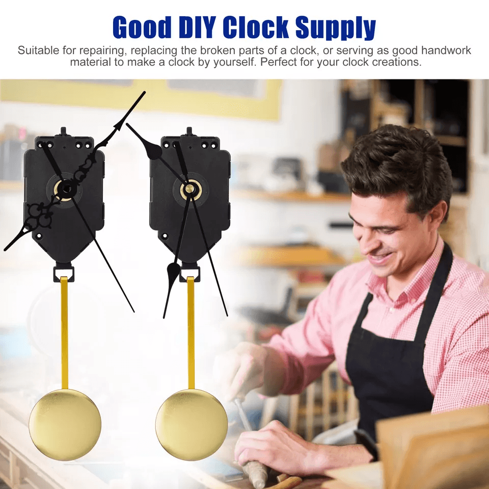 Quartz Clock Movement Mechanism with Chime Music Box, DIY Replacement Repair Parts Kit, Pendulum Clock Movement for Wall
