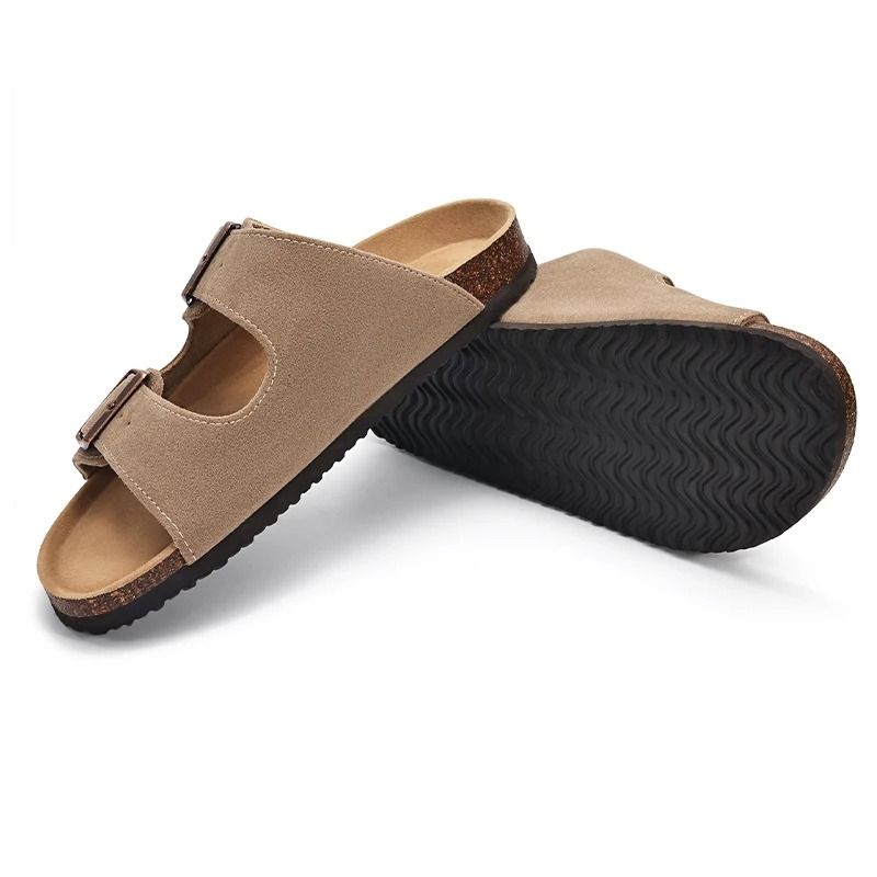 Kidmi Sandals with Adjustable Buckle and Cork Footbed for Men and Women
