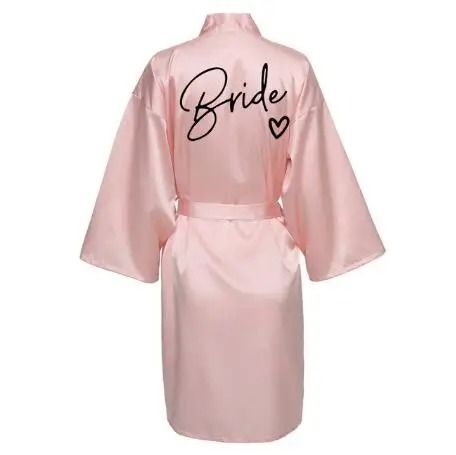Wedding Party Team Bride Robe – Professional Satin Kimono Pajamas & Bridesmaid Bathrobe SP003