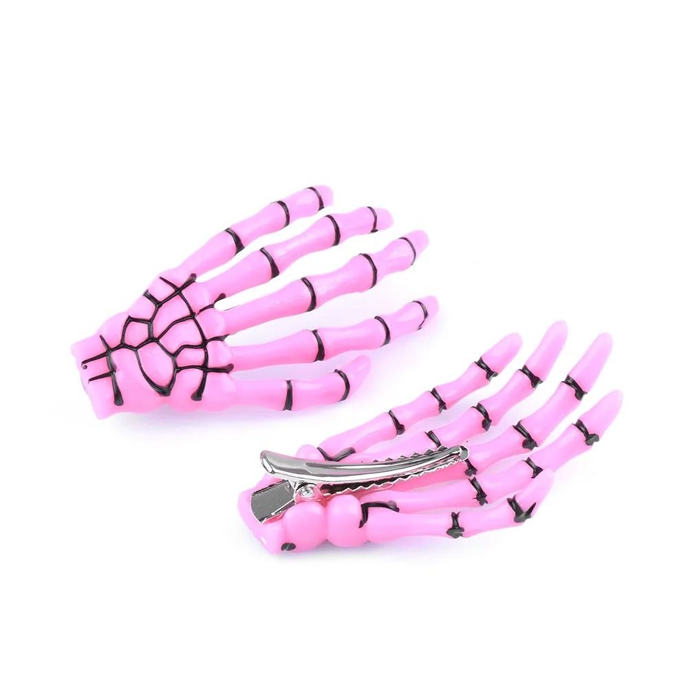 Skull Hand Bone Hairpin Set – 2-Piece Ghost Skeleton Gripper Hair Clips