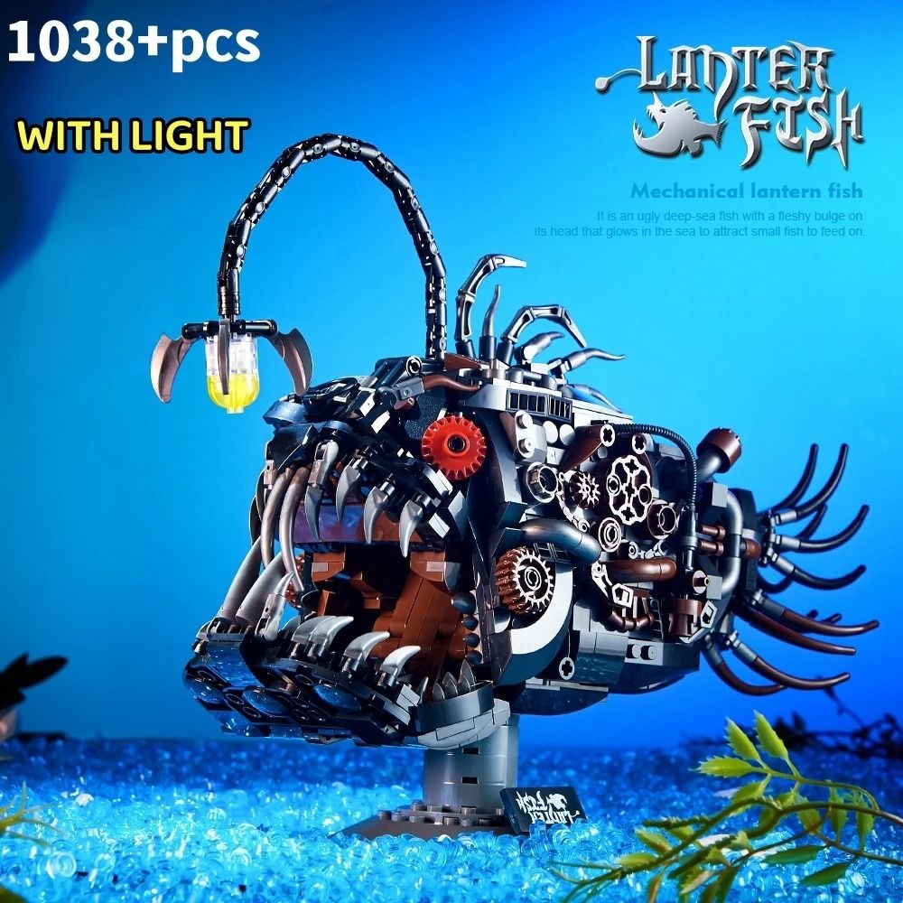 Mechanical Lantern Fish MOC – Deep Sea Angler Building Blocks – High-Yield Creative Interaction Hub