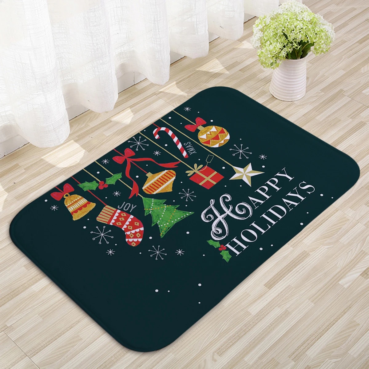 Christmas Door Mat: Santa Claus Outdoor Carpet, Merry Christmas Home Decor, Navidad Xmas Ornament New Year
