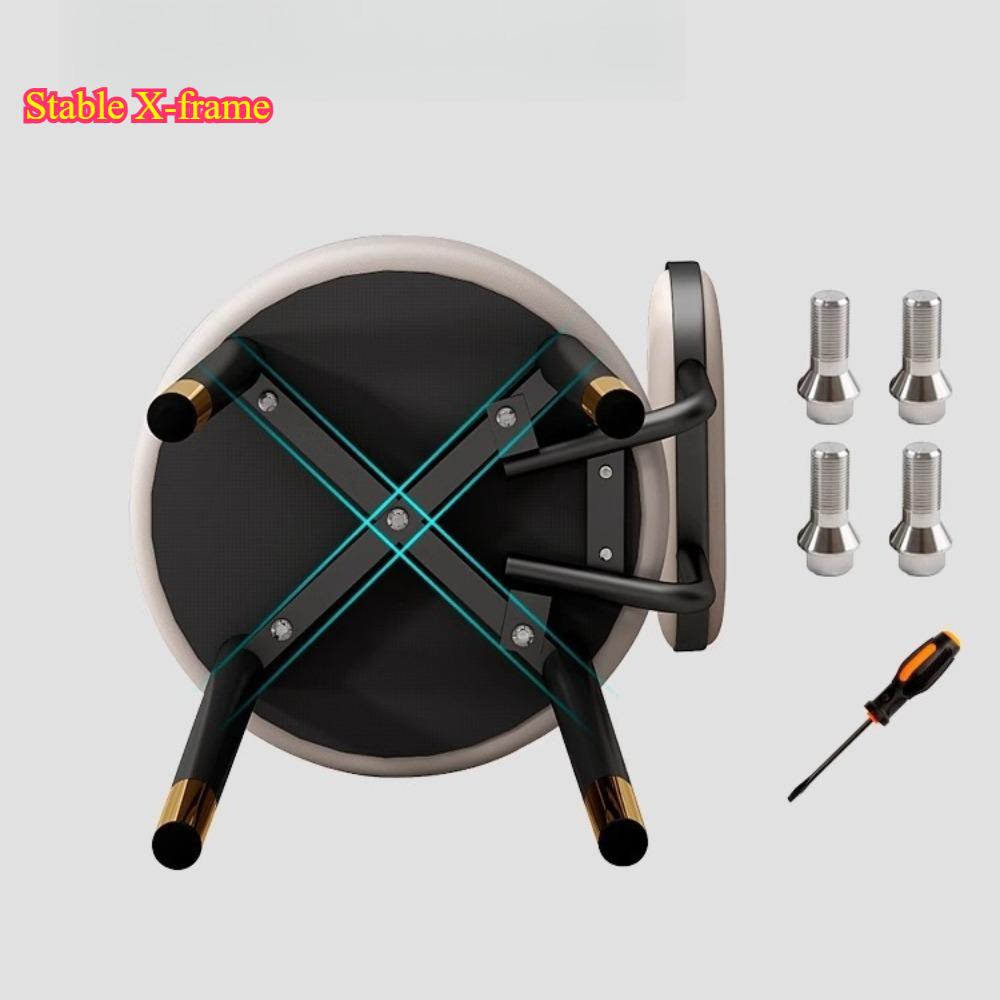 Breathable Creative Dining Chair, Home Light Luxury Dining Table and Chair, Soft Packaging Bedroom Dressing Chair