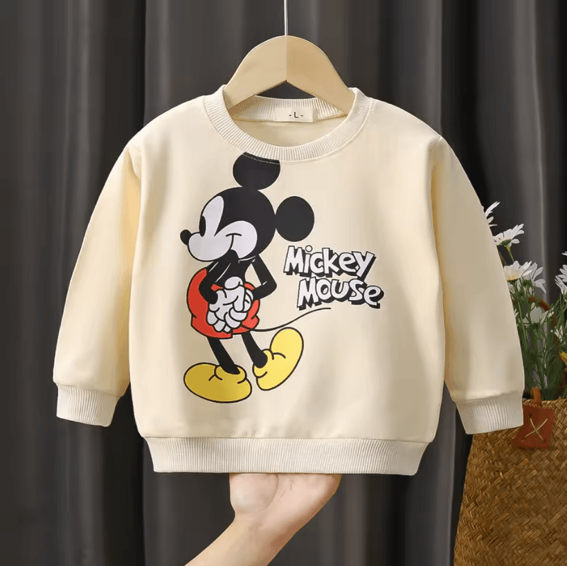 Cartoon Mickey Baby Sweatshirt Long Sleeve Toddler Cartoon Pullover Sweater