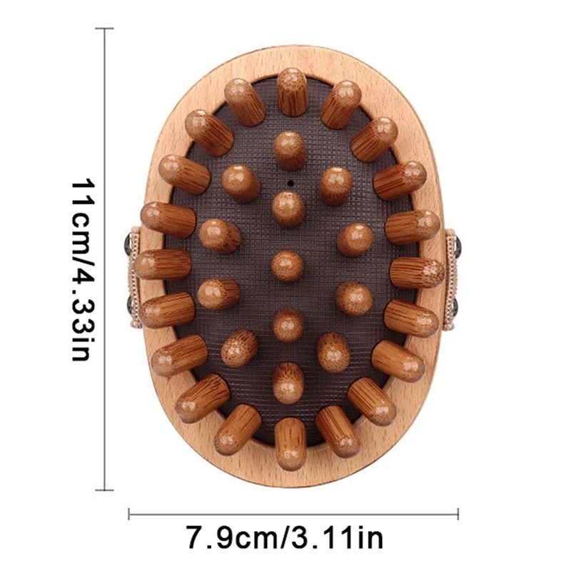 Wooden Air Cushion Body and Scalp Massage Brush