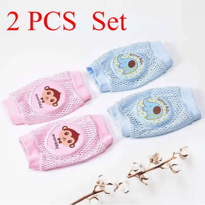 CrawlGuard Baby Knee Pads 2 Pack Breathable Toddler Knee Protectors