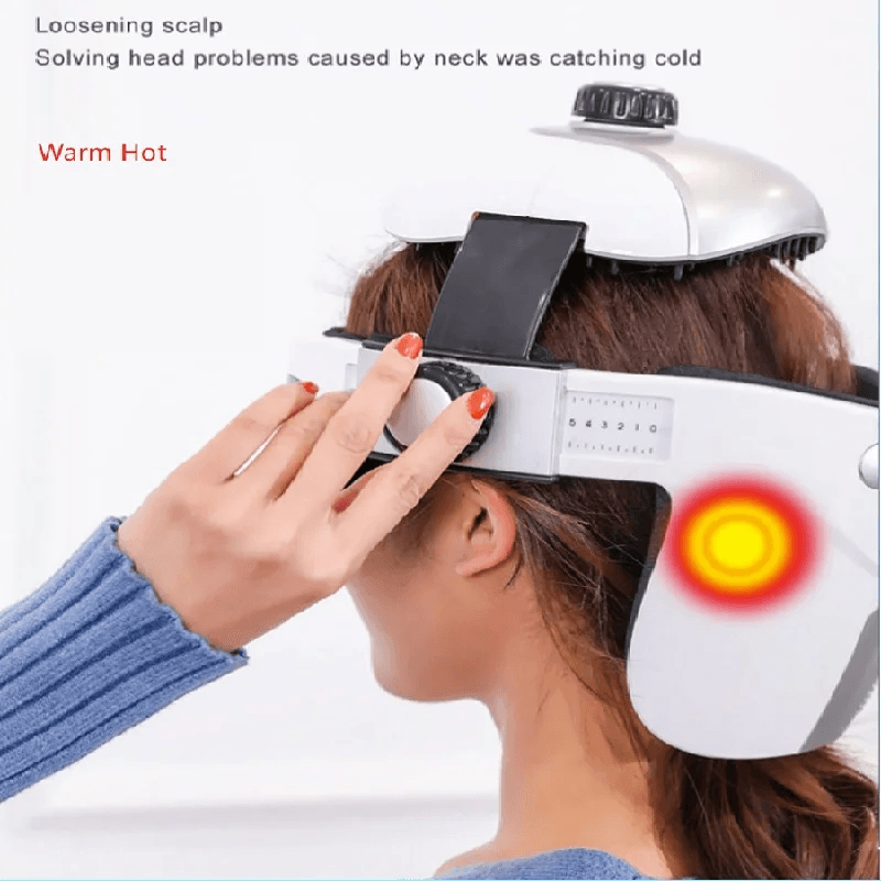Wireless Head and Eye Massager Helmet with Heat and Air Pressure