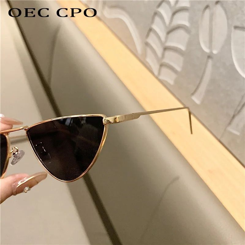 Women Small Cat Eye Metal UV400 Fashion Sunglasses