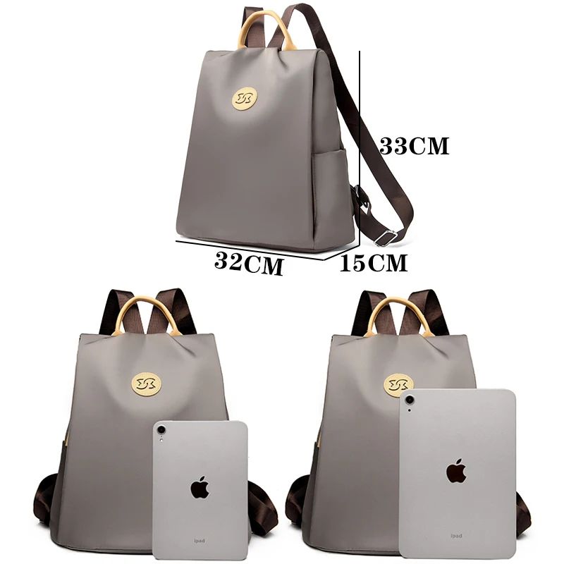 Luxury Anti-Theft Travel & School Backpack for Women - Durable Nylon Designer Daypack