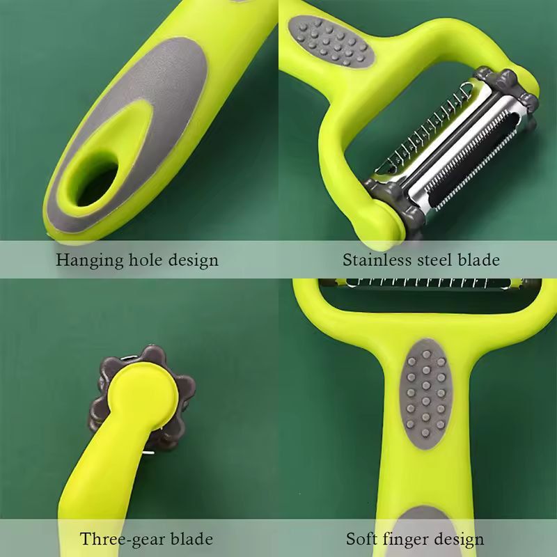 3-in-1 Pro Vegetable Slicer & Julienne Peeler, All-Purpose Carrot, Potato & Salad Grater