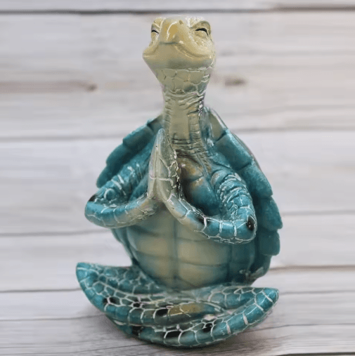 Zen Meditation Turtle Statue – Peaceful Resin Turtle Decor for Home & Garden