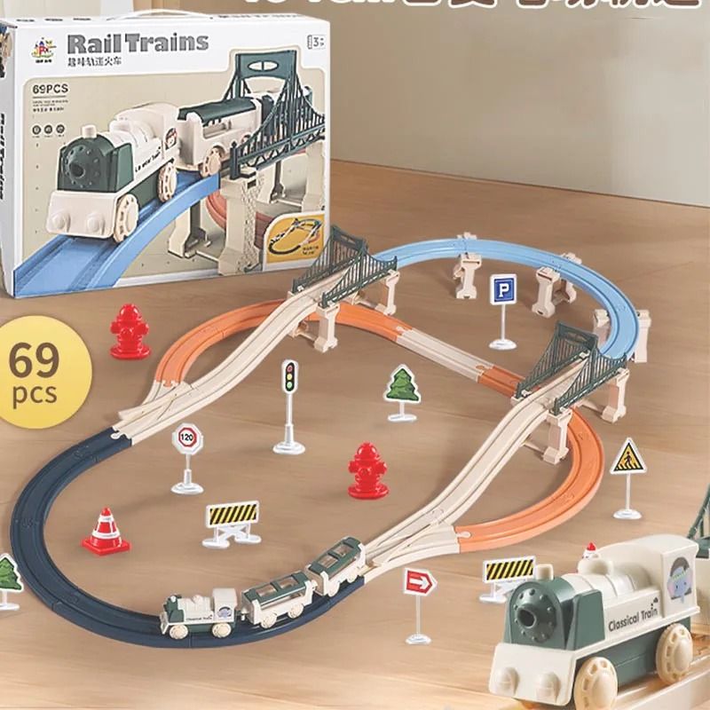 Electric Christmas Track Toy Set