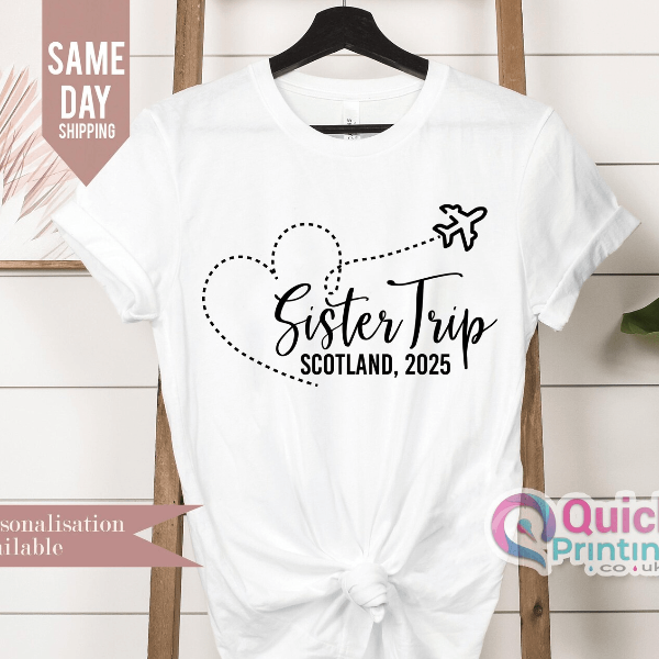 Sisters Trip 2025 Shirt Personalized Girls Vacation Matching Tee