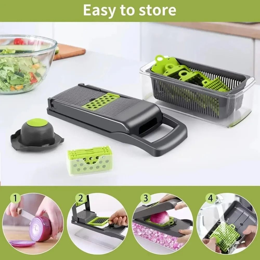 Multifunctional Vegetable Chopper 14 in 1 16 in 1 Kitchen Cutter Slicer Dicer Tool