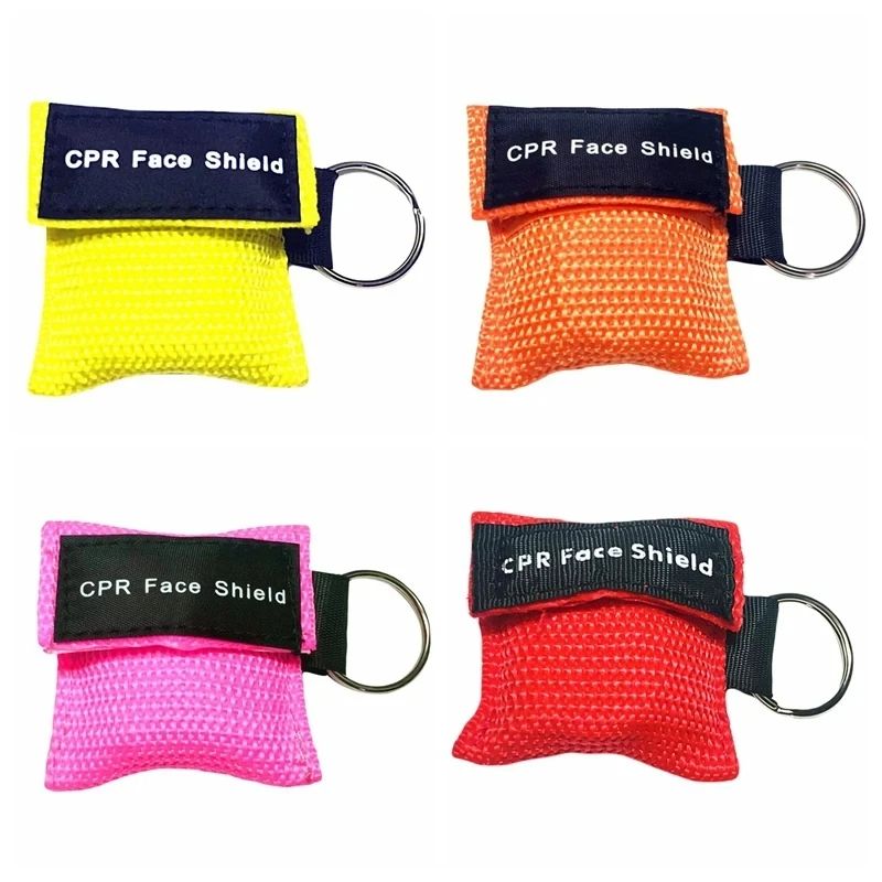 Keychain Mask Portable First Aid Emergency Face Shield with One-Way Valve Professional Outdoor Rescue Health Care Tool