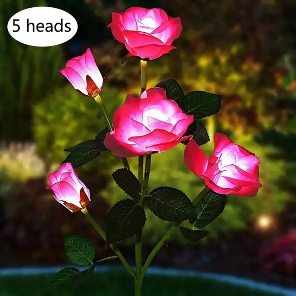 Solar Rose Flower Garden Lights Set