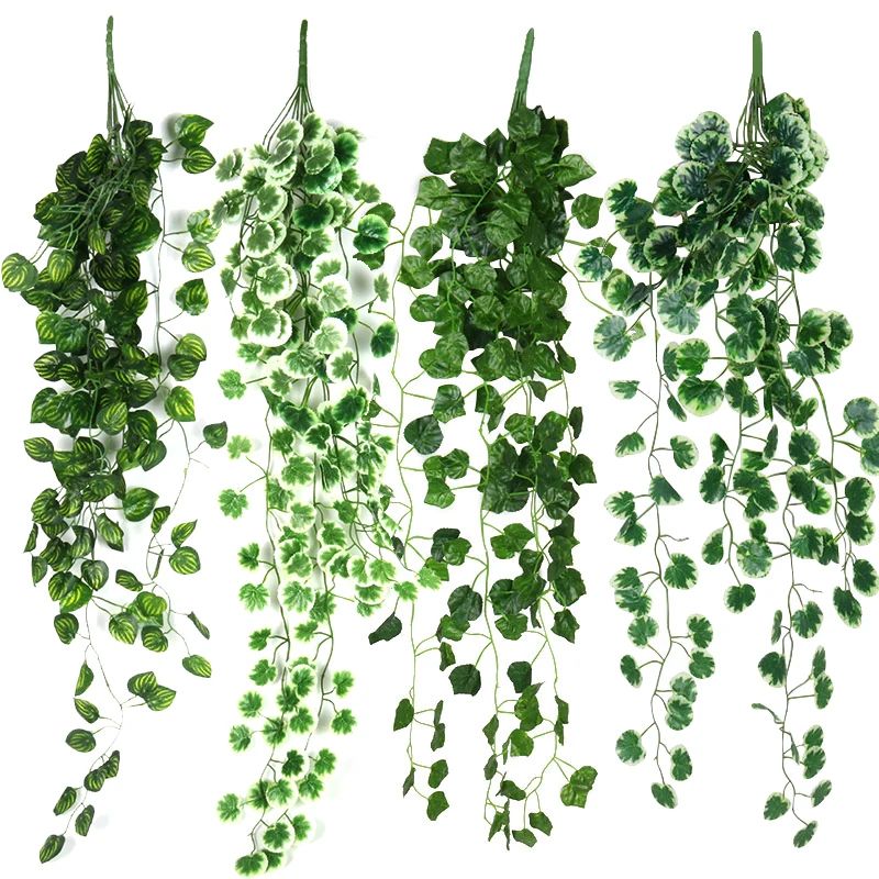 Artificial Ivy Garland Hanging Vine Green Leaf Wall Decor for Home Wedding and Party Styling