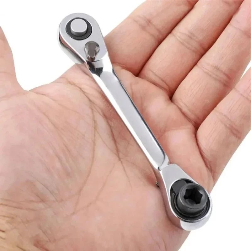High Quality Double-Ended Mini Ratchet Wrench Bit Handle Small Fly Socket Screwdriver Repair Tool Metric System