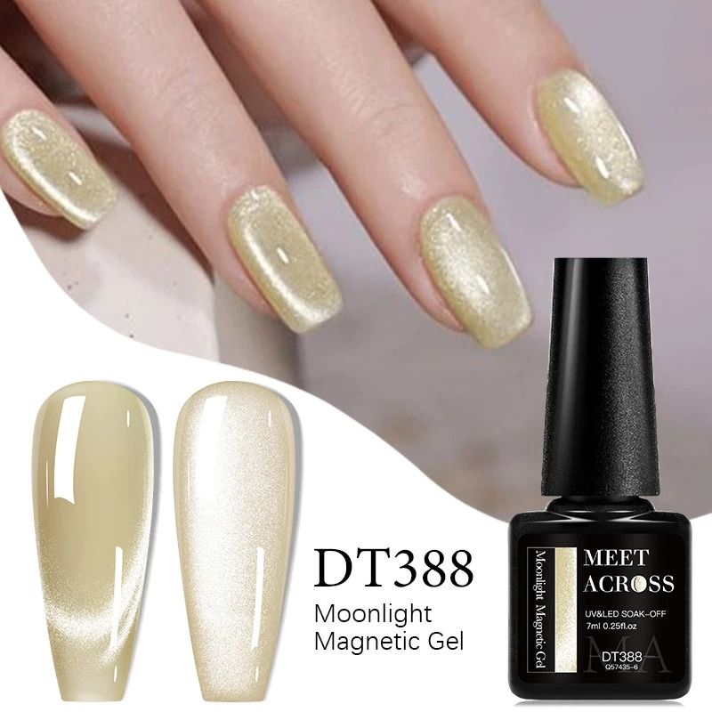 7ml Magnetic Gel Nail Polish – Cat Eye Effect, Glitter, Semi-Permanent UV/LED Soak-Off