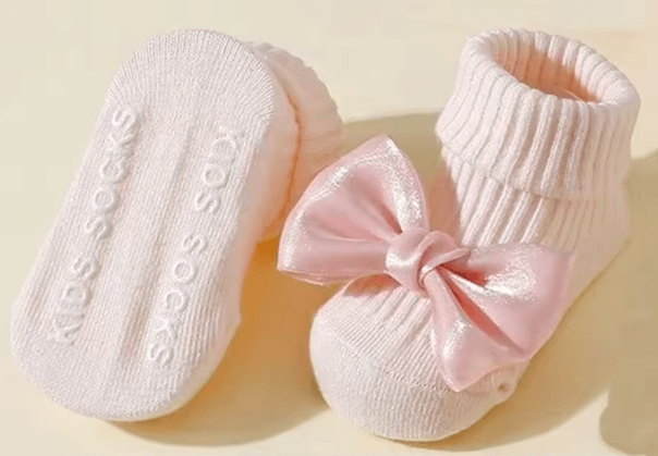 SweetSteps Toddler Ankle Socks with Bows Soft Cotton Anti Slip Set