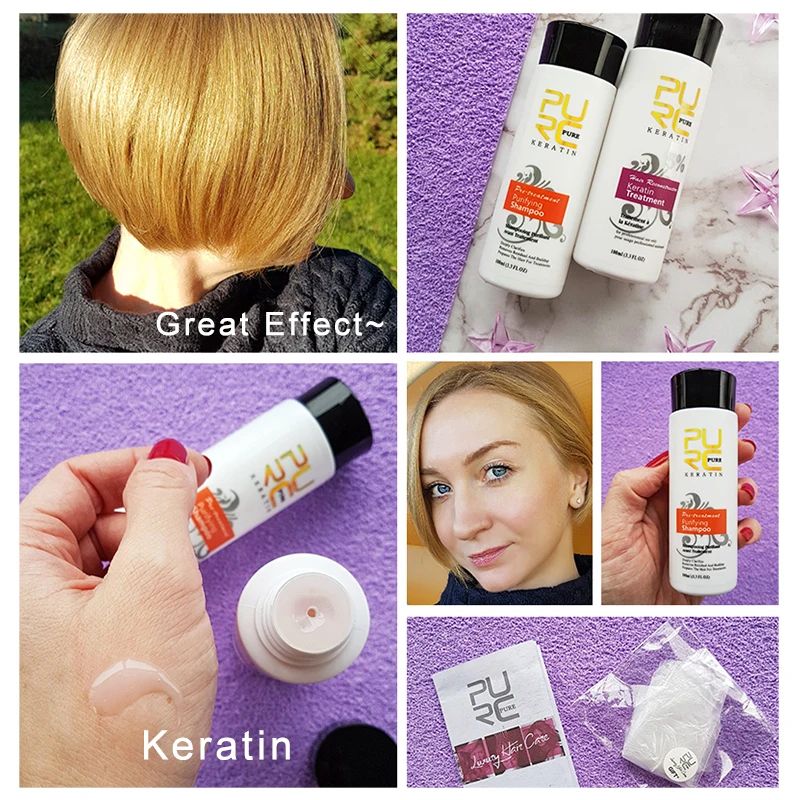 PURC Keratin Shampoo Conditioner Hair Mask Smoothing Treatment