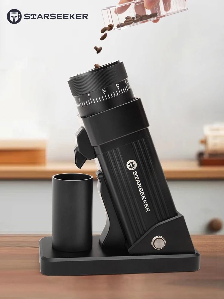 Electric Espresso Coffee Grinder with Stepless Fineness Adjustment and 55MM Burr