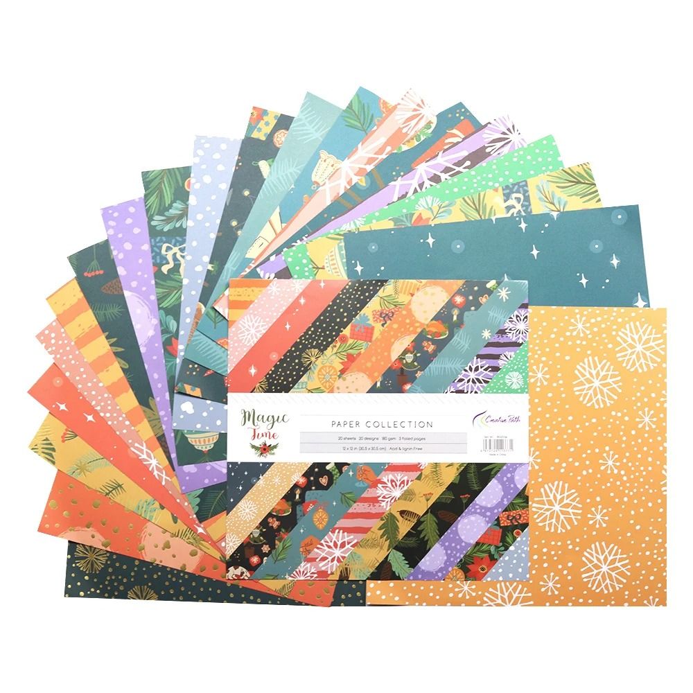 Designer Christmas Pattern Scrapbooking Paper Pack