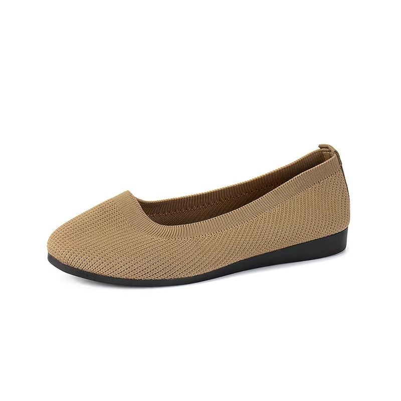 Women's Breathable Knit Sock Sneakers Slip-On Flats