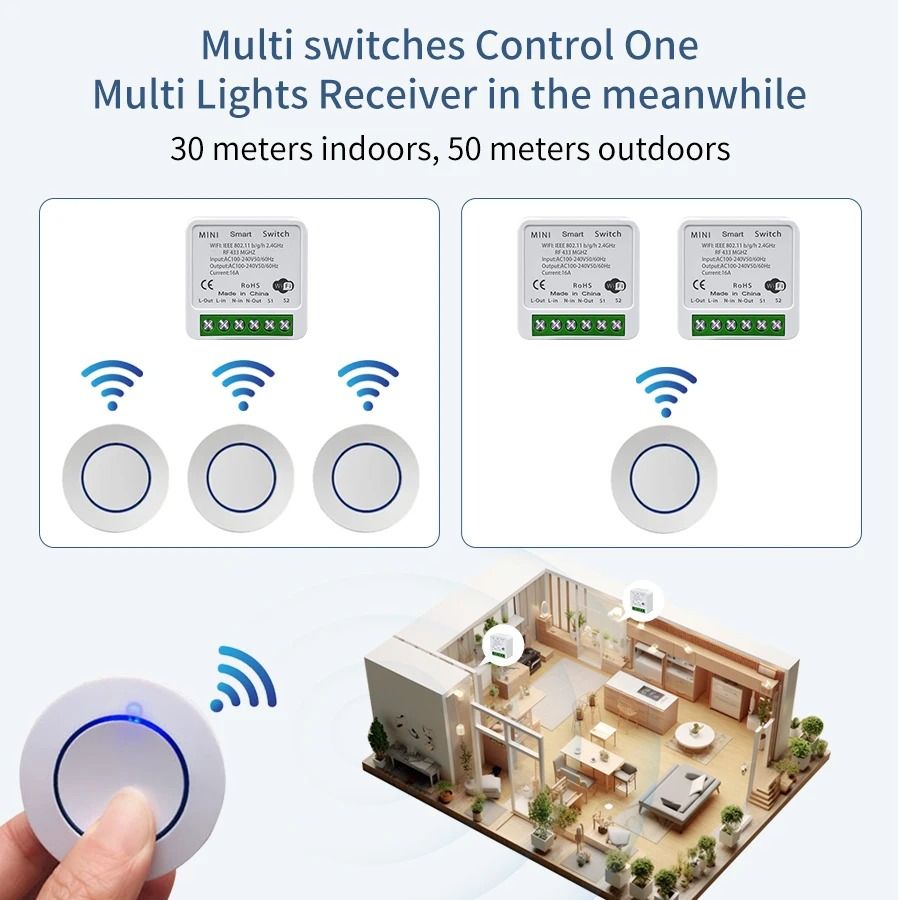 WiFi Smart Switch 16A 20A Relay Controller