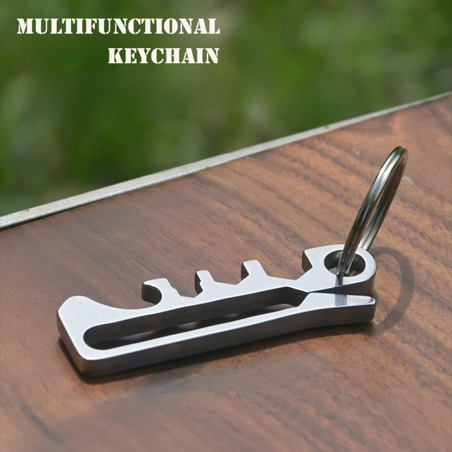 Rattlesnake EDC Keychain Clip Multi Tool Wallet Clip for Hiking and Everyday Carry