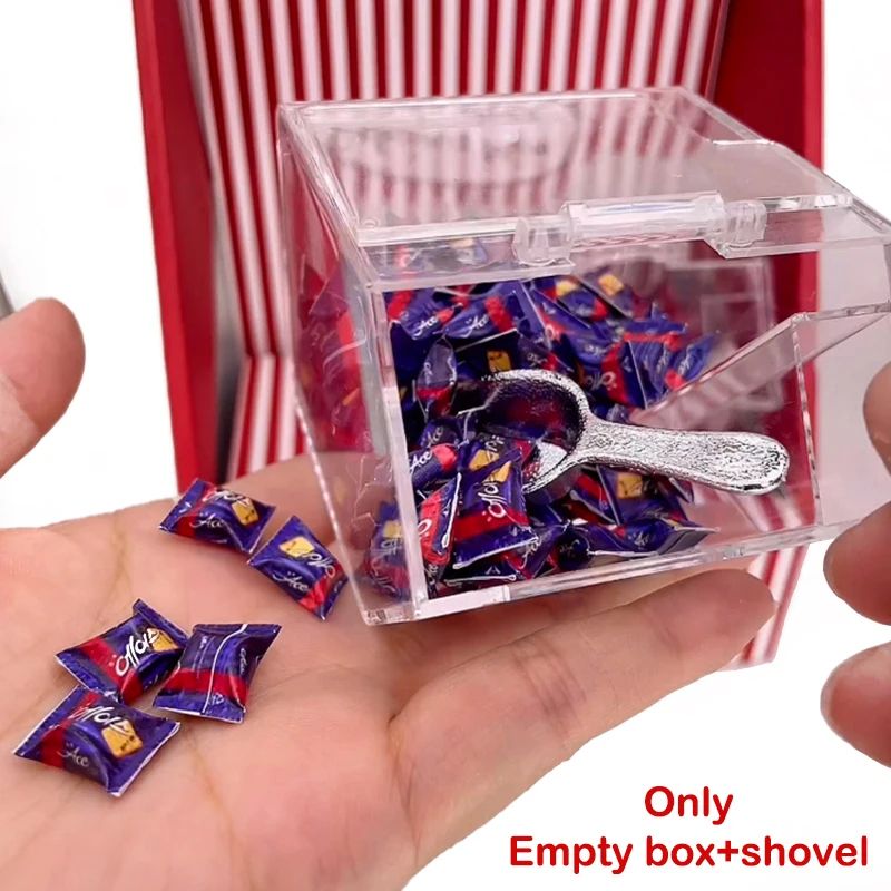 Mini Transparent Snack Storage Box for 1 12 Dollhouse Kitchen