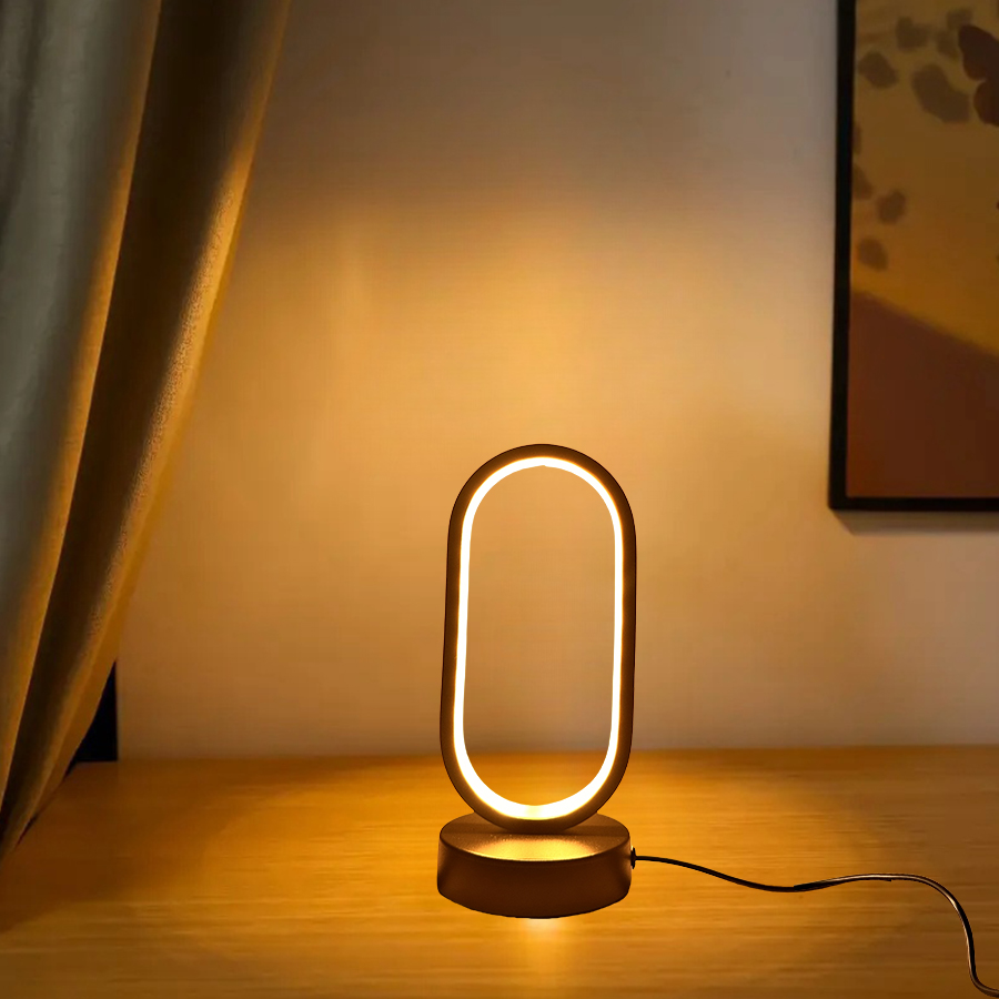 U-shaped LED Night Light, Modern Bedroom, Living Room & Study Lamp with Adjustable Glow