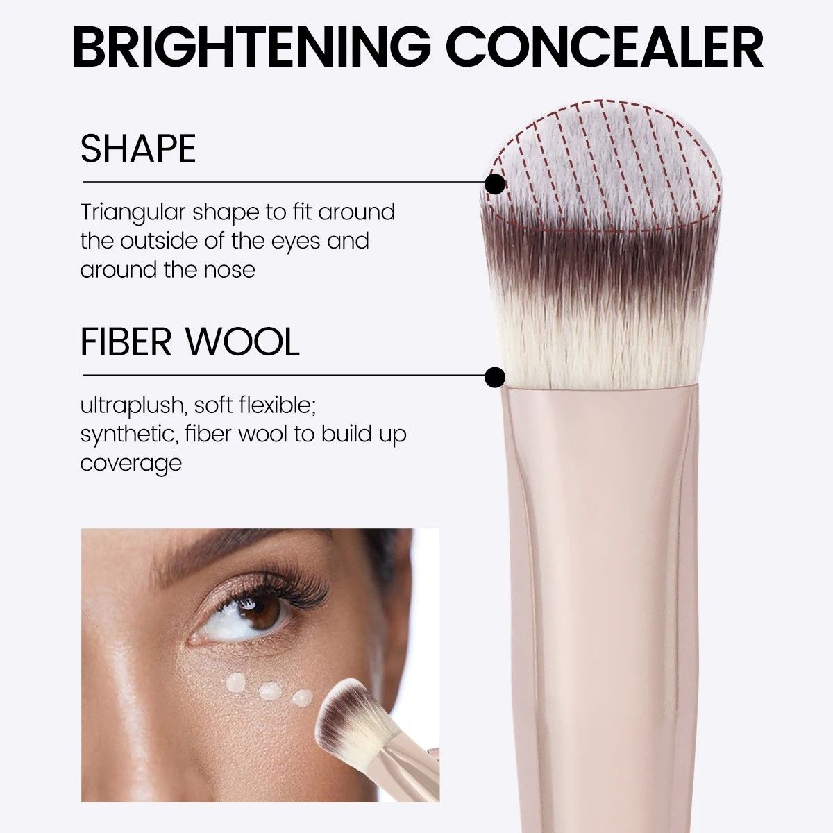 MAANGE Precision Triangle Under-Eye Concealer & Foundation Brush
