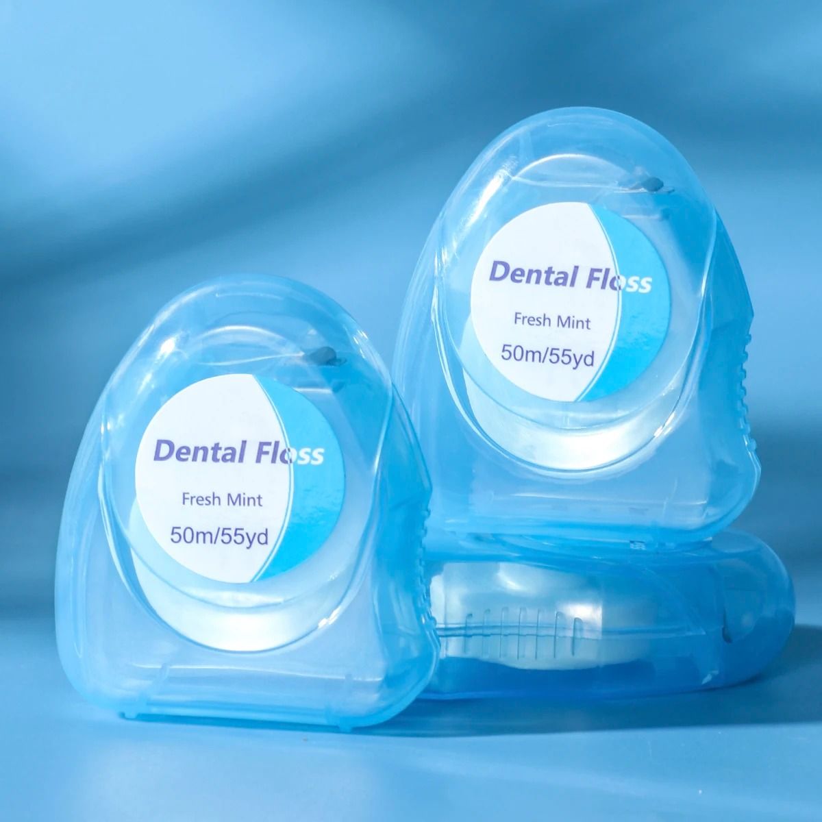 3pcs Ultraclean Mint Dental Floss – Shred Resistant Plaque Removal for Tight Areas