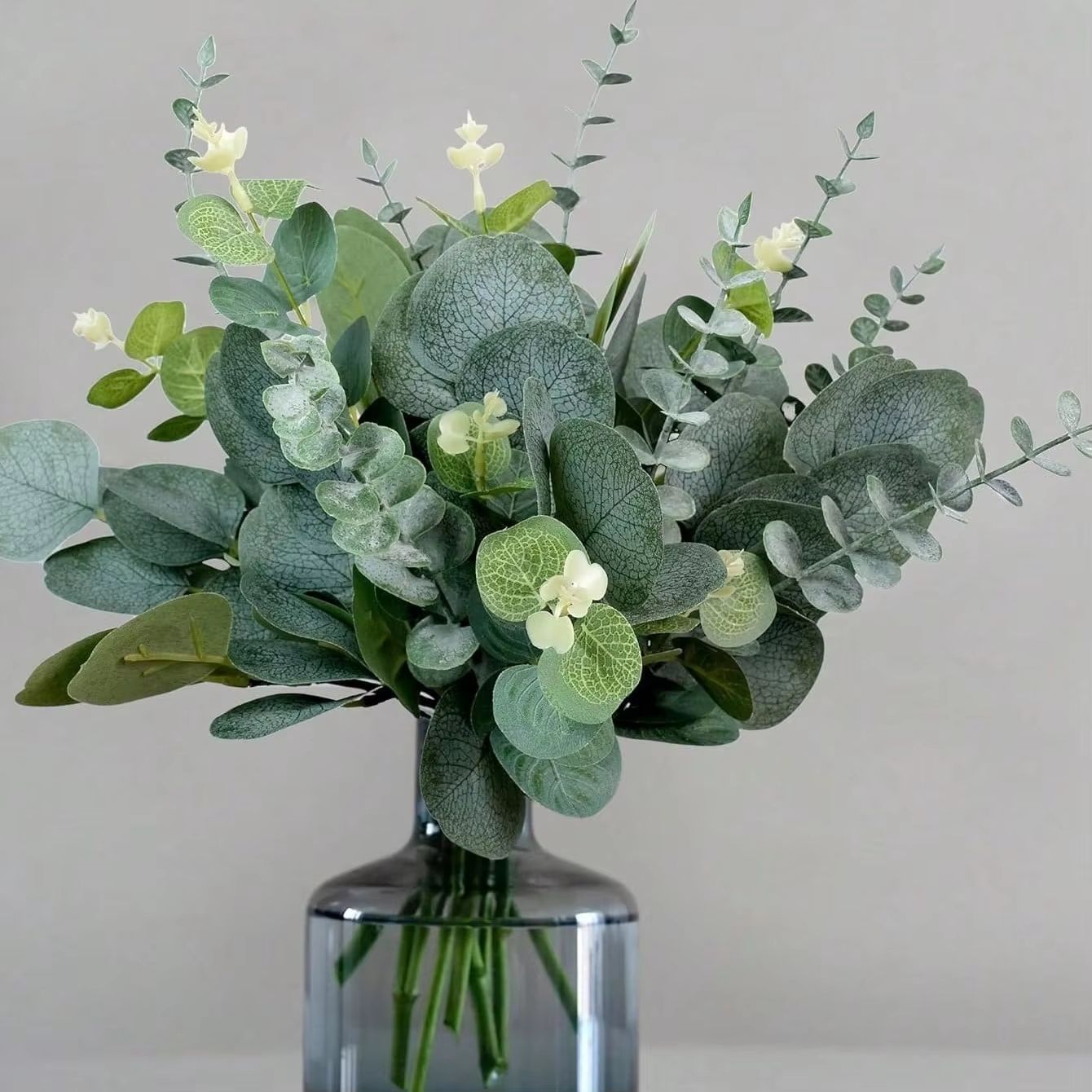 Artificial Eucalyptus Bouquet Set Faux Greenery Stems for Home and Event Decor