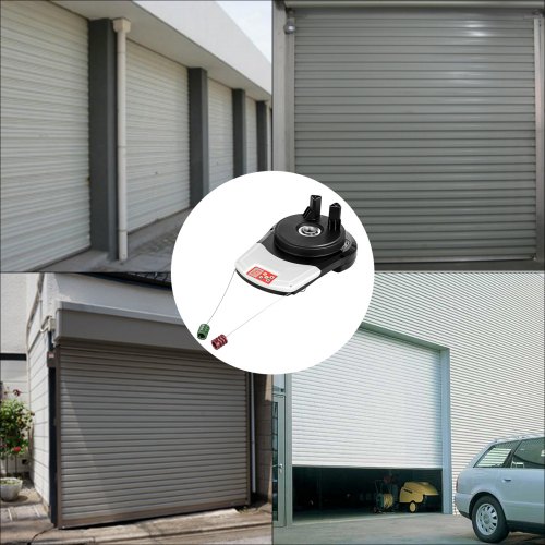 110V Electric Roller Gate Opener Kit, Auto Garage Door Opener with 2 Remote Controls for Secure Access