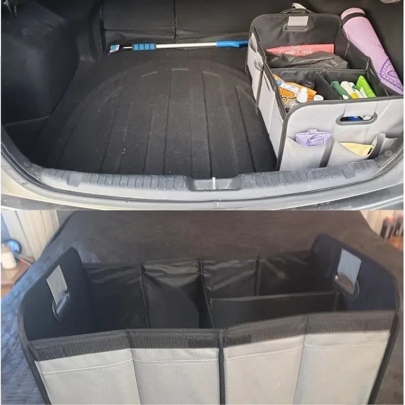 Car Storage Box, Large Capacity Trunk Storage Box, Foldable Oxford Cloth Storage Box for Easy Organization