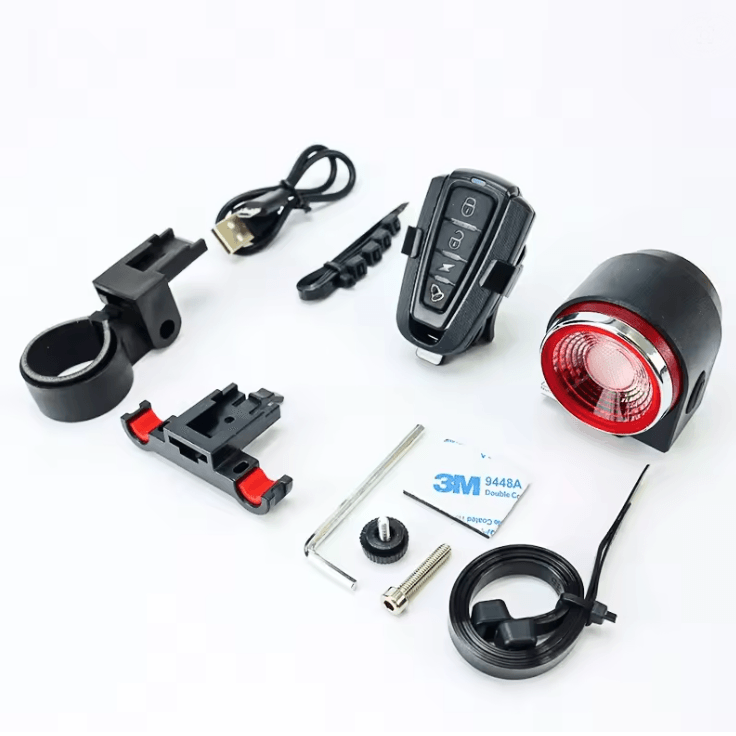 GuardianRide Pro Bicycle Rear Light with Alarm and Wireless Control